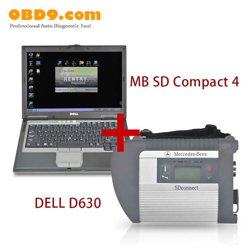 MB SD C4 V2017.03 Star Diagnostic Tool With DELL D630 Laptop (Software HDD Installed Already)