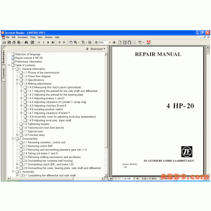 ZF 4 HP-20 Repair Manual