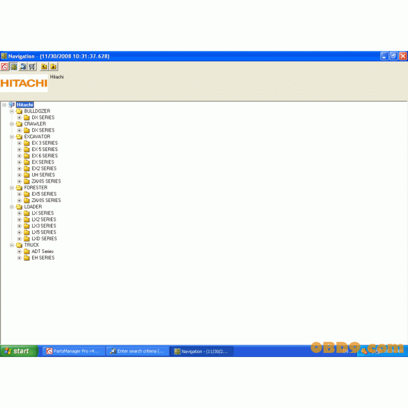 Hitachi PartsManager Pro 2008