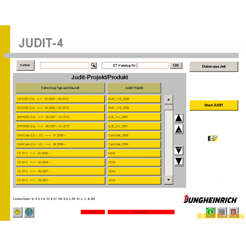 Jungheinrich JUDIT-4 - Diagnostic software (v4.33)