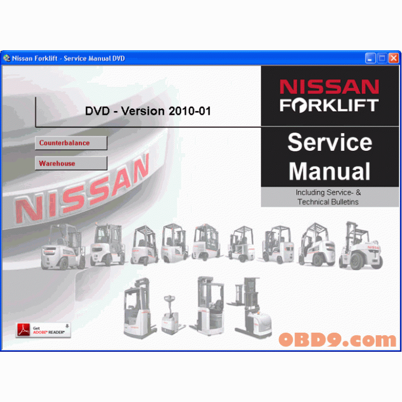 Nissan Forklift Service Manuals 2010