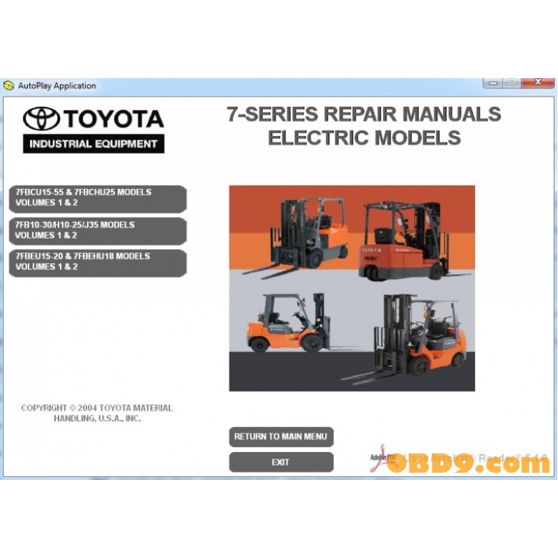 Toyota Forklift 7-series Repair Manuals