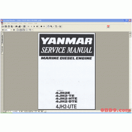 Yanmar Marine Diesel Engine 4JH2E, 4JH2-TE, 4JH2-HTE, 4JH2-DTE, 4JH2-UTE