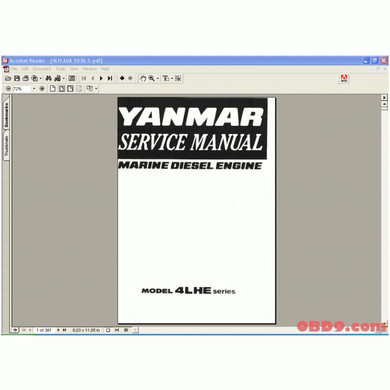 Yanmar Marine Diesel Engine 4LHE Series