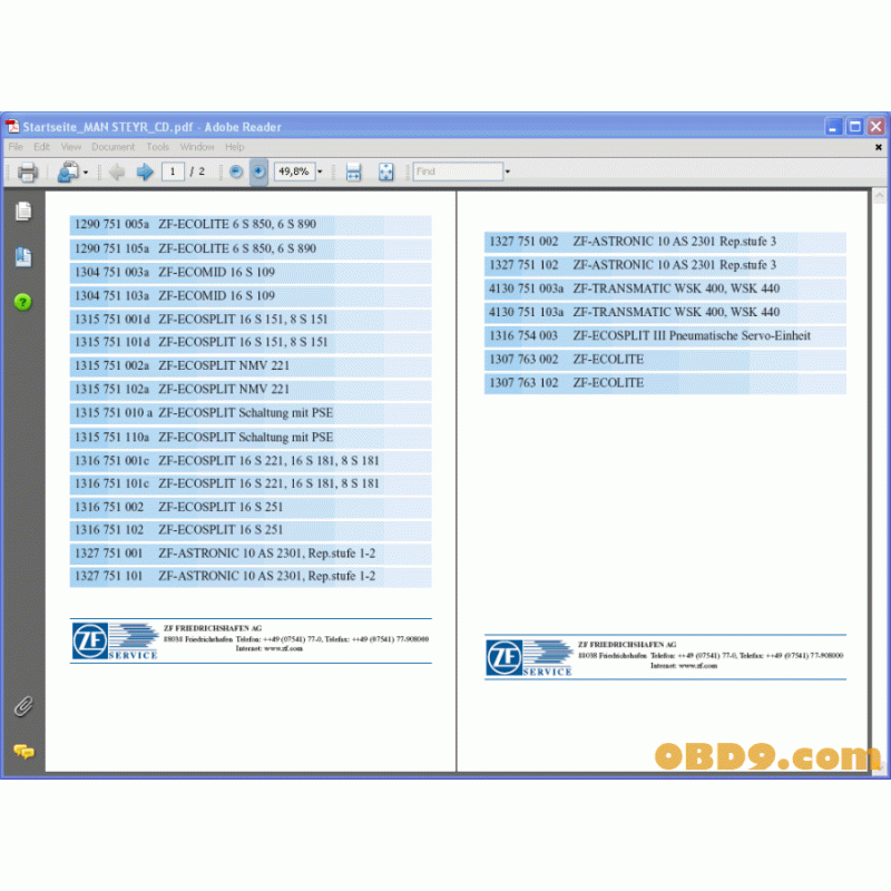 ZF Transmission Repair Manual