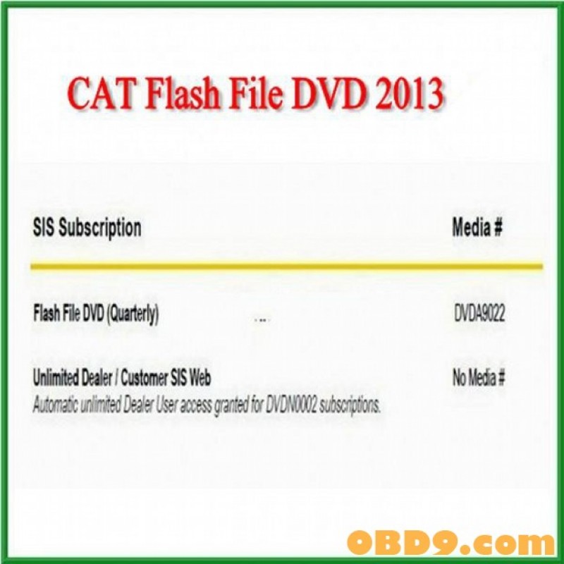 CAT Flash File DVD 2013 Free Shiping