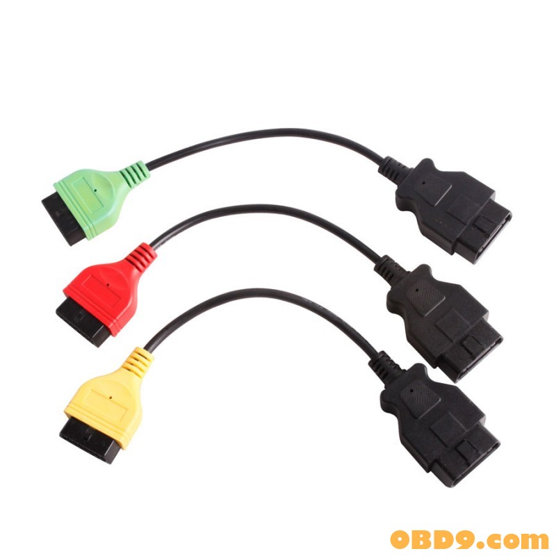 Fiat Ecu Scan Adaptors Fiat Connect Cable (3pieces set)
